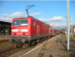 DB 143 009-9 will push this StadtExpress train to Stuttgart